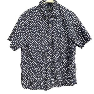 RYE by Hawker Rye‎ Men's XL Short Sleeve Blue Floral Button Up Shirt
